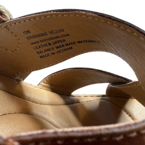 NEW NWT SAMI CORK WEDGE SANDAL BY BORN BRAND. TAN. SIZE WOMEN'S 10M. - Picture 10 of 14